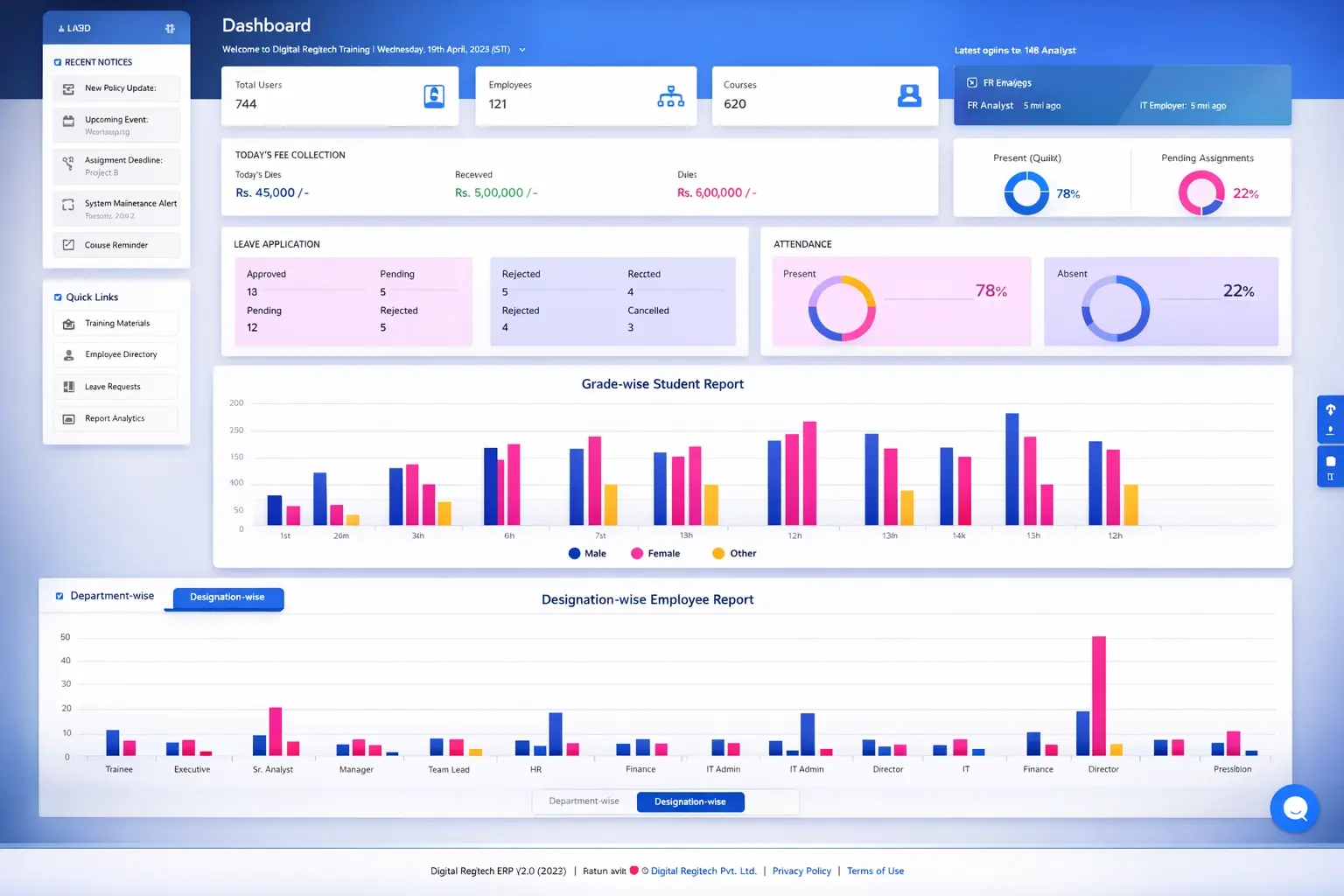 Digital Nepal ERP Dashboard